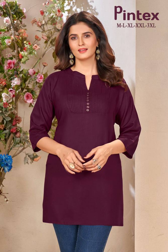 Sangeet Pintex 1001 Rayon Palin Ladies Top Wholesale Price In Surat
